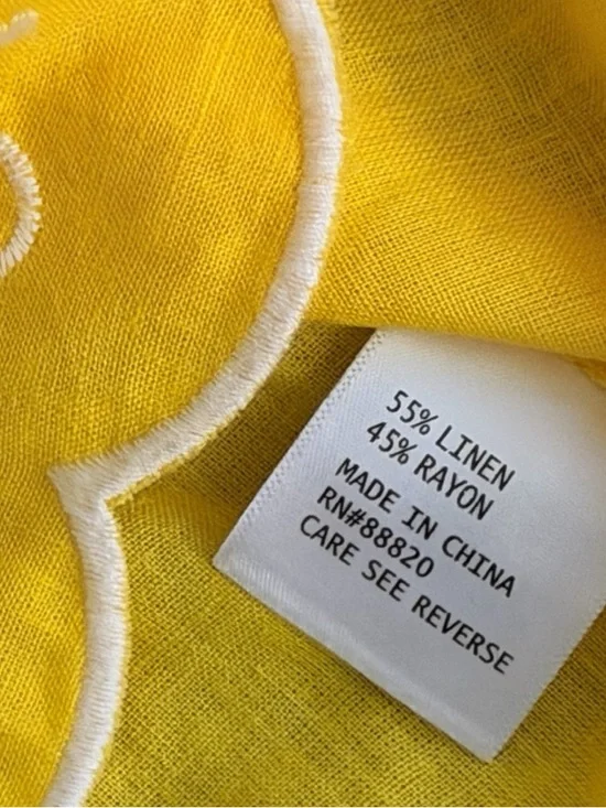 NEW Christian Siriano Yellow Embellished Crop Tank Top SZ MEDIUM - Picture 6 of 7